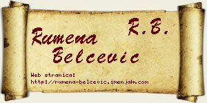Rumena Belčević vizit kartica